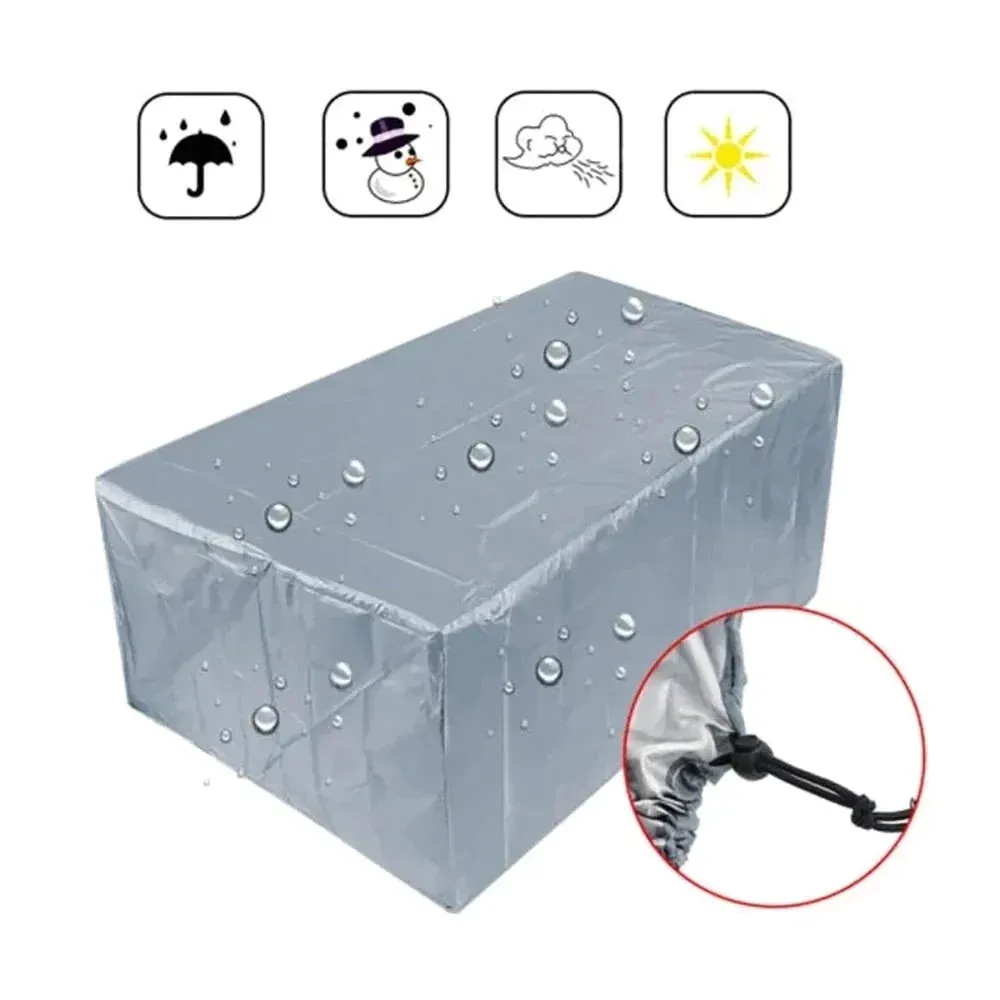 105 Size Garden Patio Protective Cover Oxford Cloth Furniture Dust Cover Rattan Table and Chair Sofa Waterproof Rain Cover