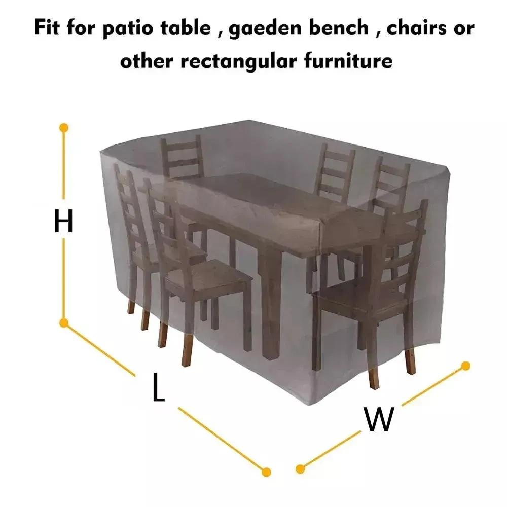 105 Size Garden Patio Protective Cover Oxford Cloth Furniture Dust Cover Rattan Table and Chair Sofa Waterproof Rain Cover