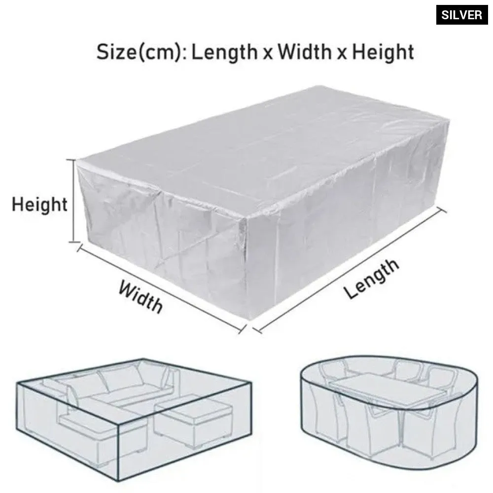 105 Size Garden Patio Protective Cover Oxford Cloth Furniture Dust Cover Rattan Table and Chair Sofa Waterproof Rain Cover