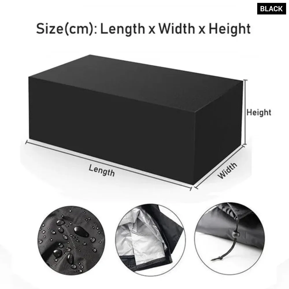 105 Size Garden Patio Protective Cover Oxford Cloth Furniture Dust Cover Rattan Table and Chair Sofa Waterproof Rain Cover