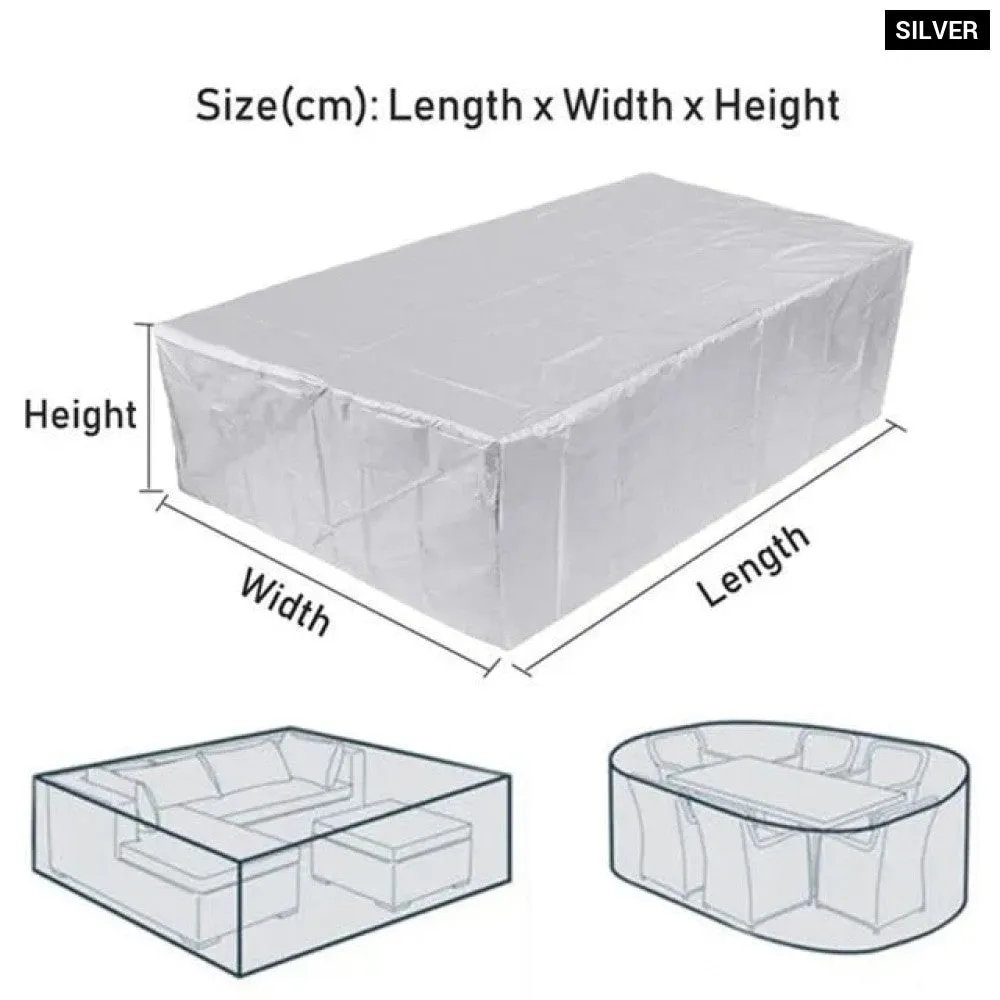 105 Size Garden Patio Protective Cover Oxford Cloth Furniture Dust Cover Rattan Table and Chair Sofa Waterproof Rain Cover