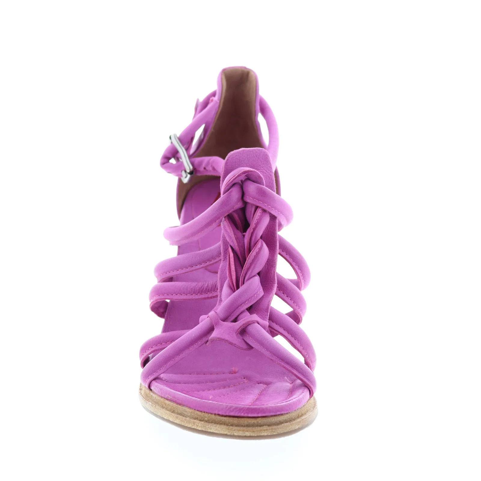 A.S. 98 Boone A85002-201 Womens Pink Leather Hook & Loop Block Heels Shoes