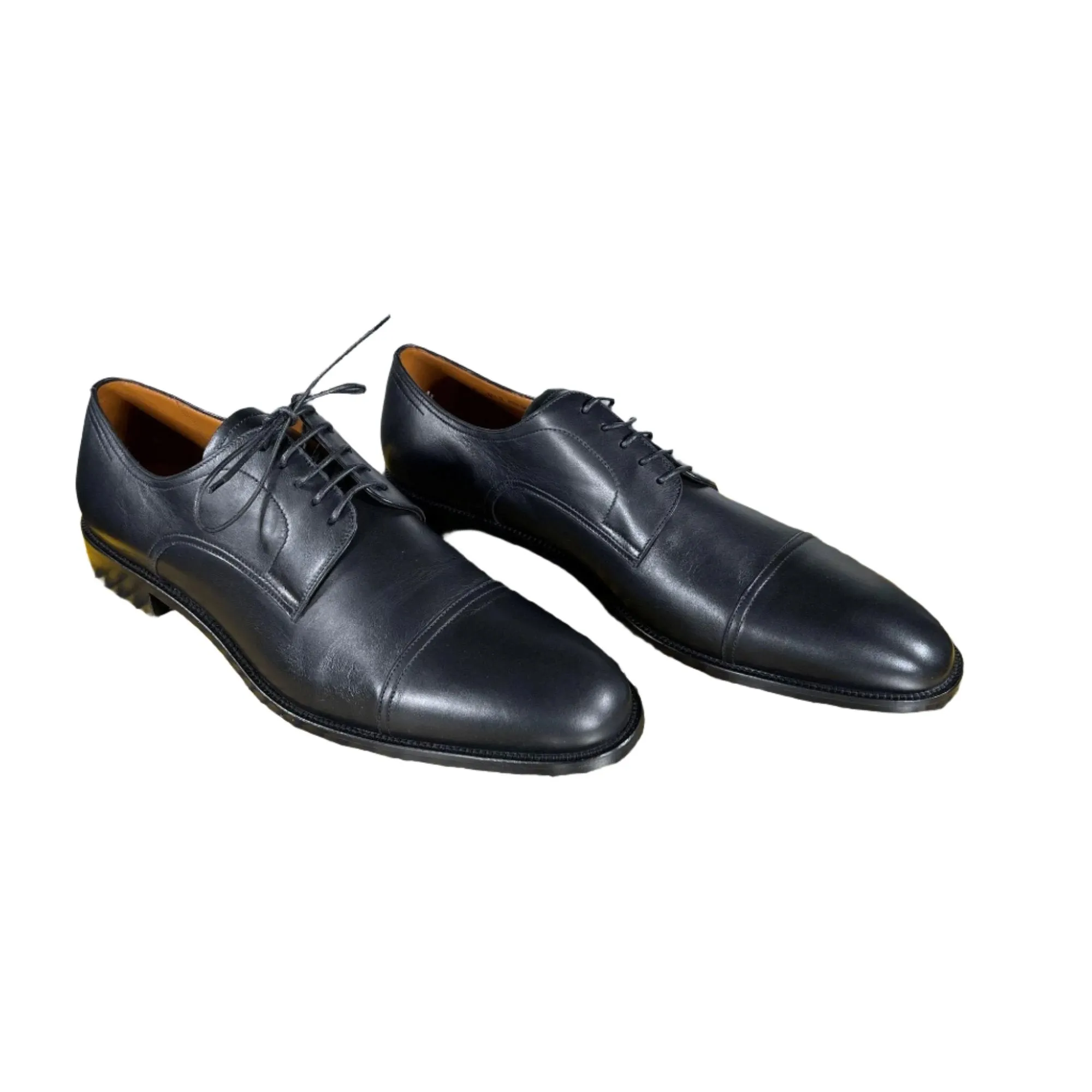 Bally Mens Salfor Black Leather Derby Shoes