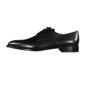 Bally Mens Salfor Black Leather Derby Shoes