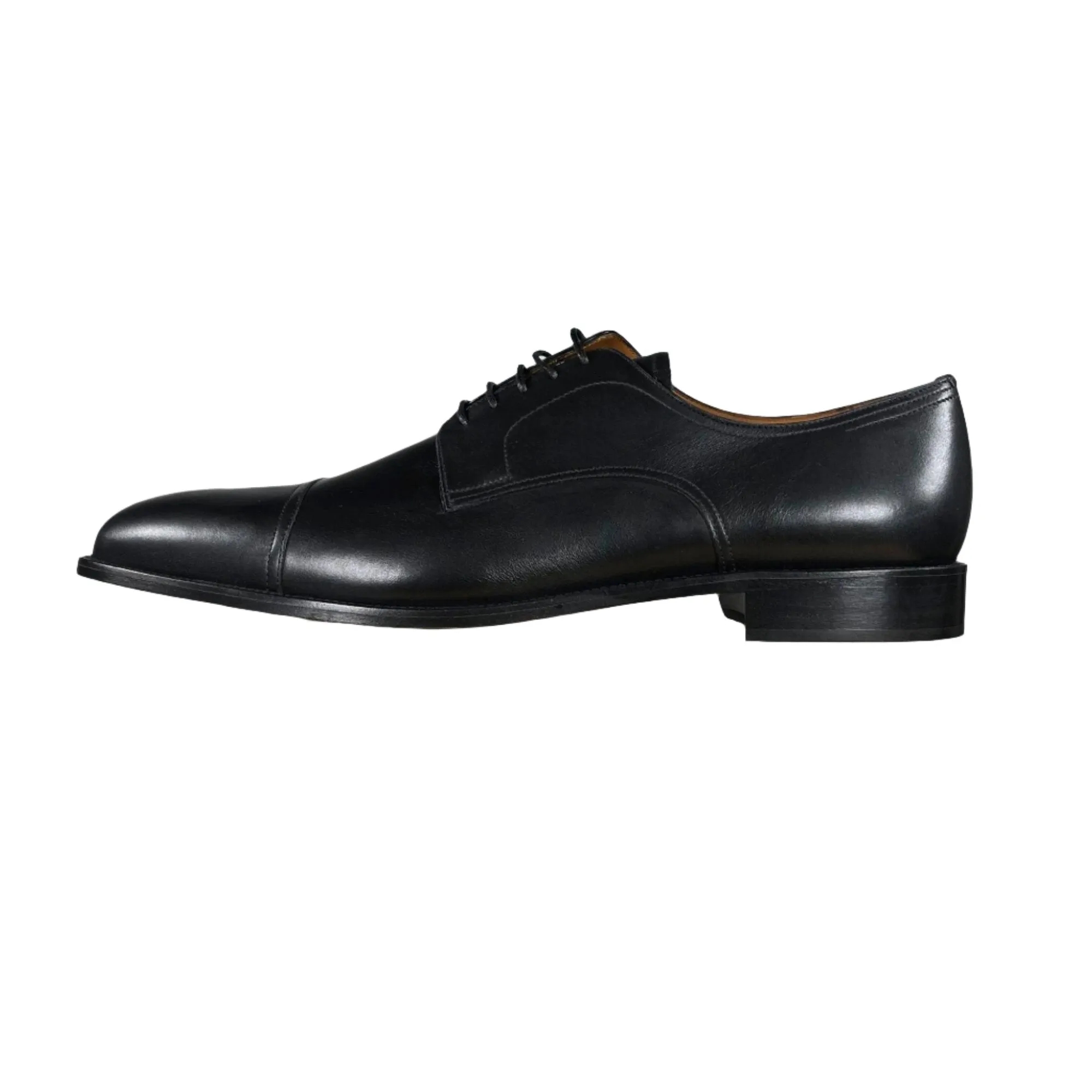 Bally Mens Salfor Black Leather Derby Shoes