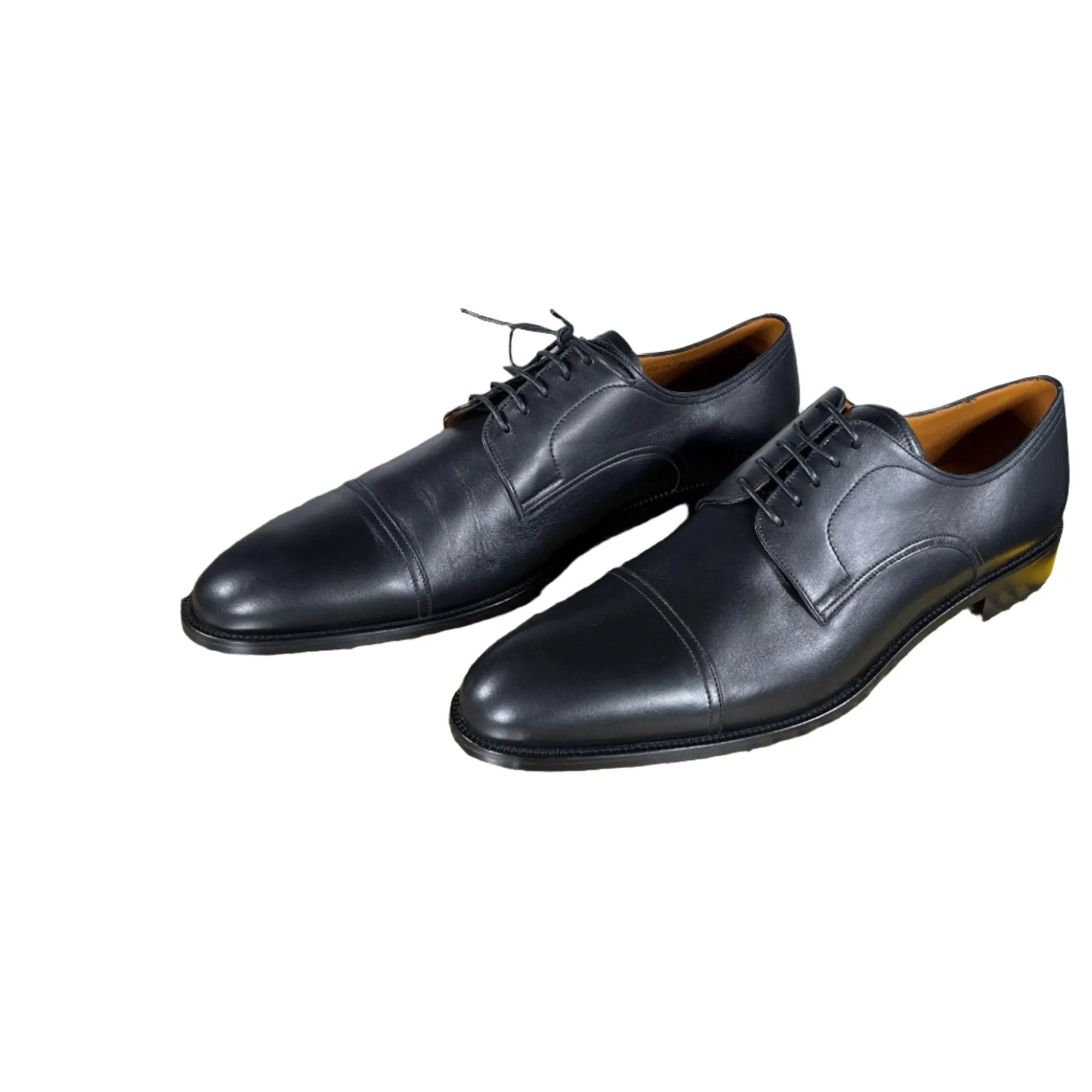 Bally Mens Salfor Black Leather Derby Shoes