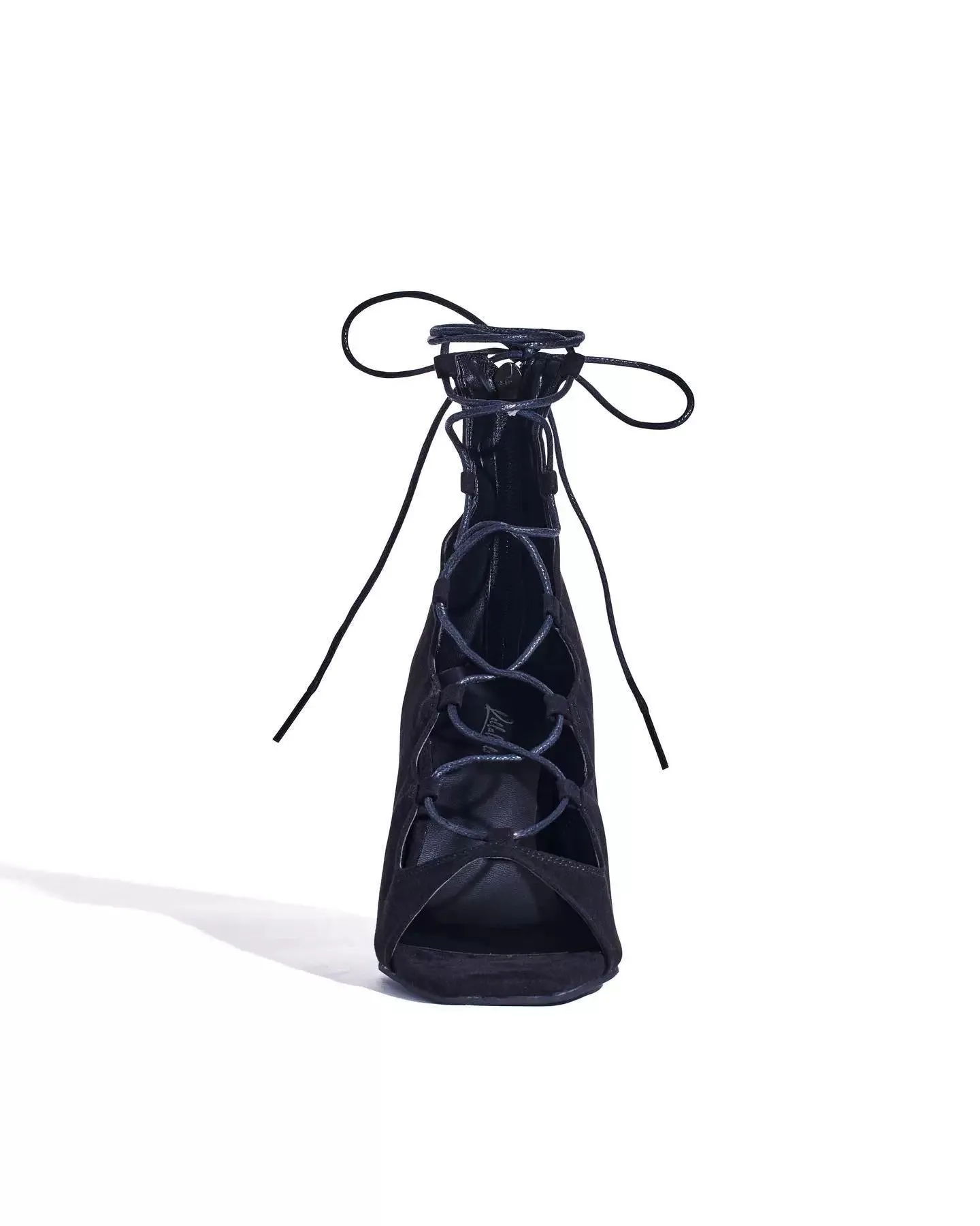 Black Lace-Up Gothic Heels - Black Heels Gothic