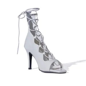 Black Lace-Up Gothic Heels - Black Heels Gothic