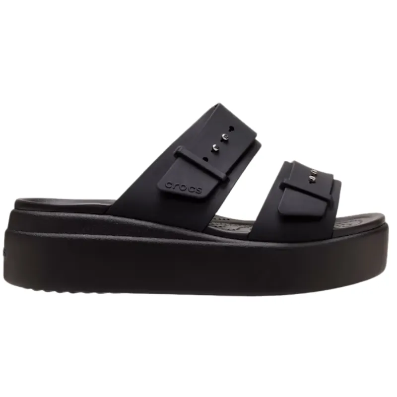 CROCS Brooklyn Buckle Low Wedge - Black