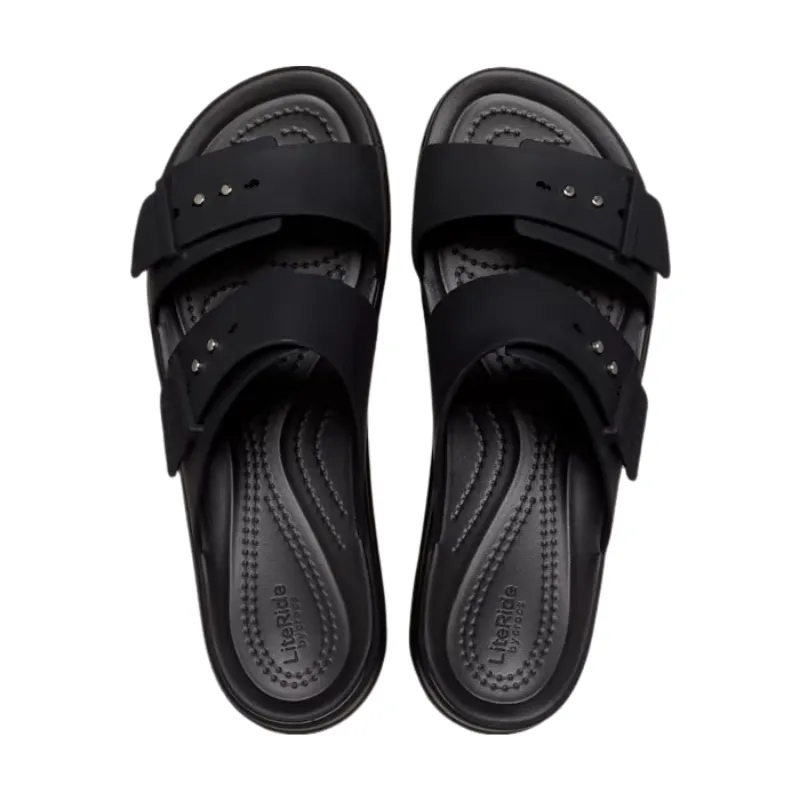CROCS Brooklyn Buckle Low Wedge - Black
