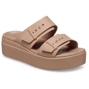 CROCS Brooklyn Buckle Low Wedge - Latte