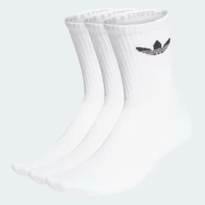 Cushioned Trefoil Mid-Cut Crew Socks 3 Pairs