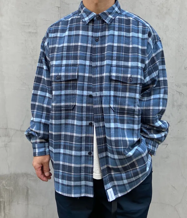 DESCENDANT/MIKO LS SHIRT (BLUE)