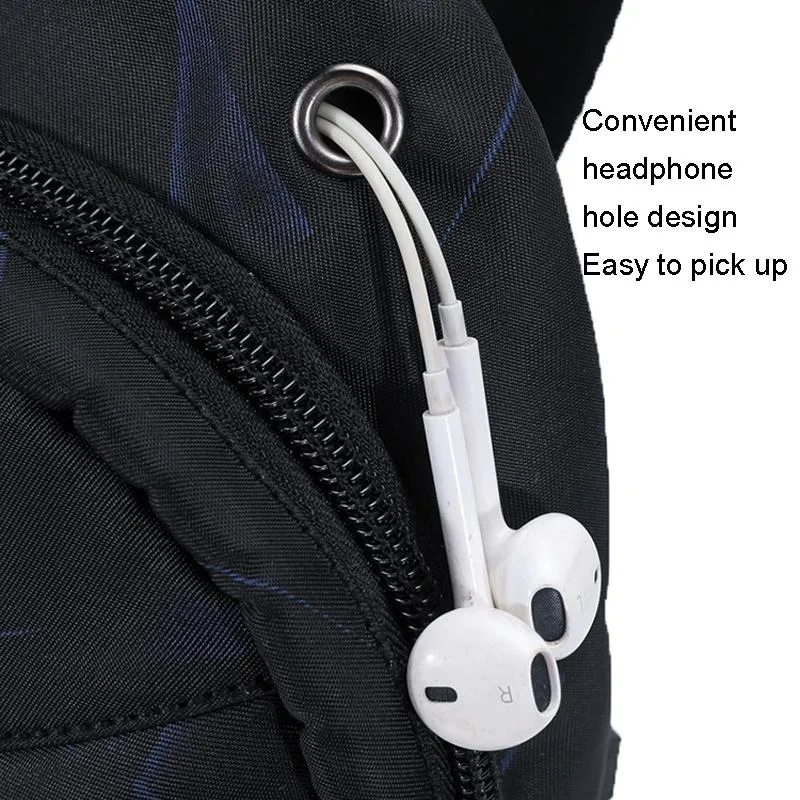 Dynamic Blue Oxford Cloth Chest Bag For Men Multi Functional Messenger Bag For Sports Travel Xqb993
