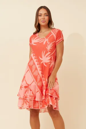 ELECTRA TROPICAL PRINT DRESS