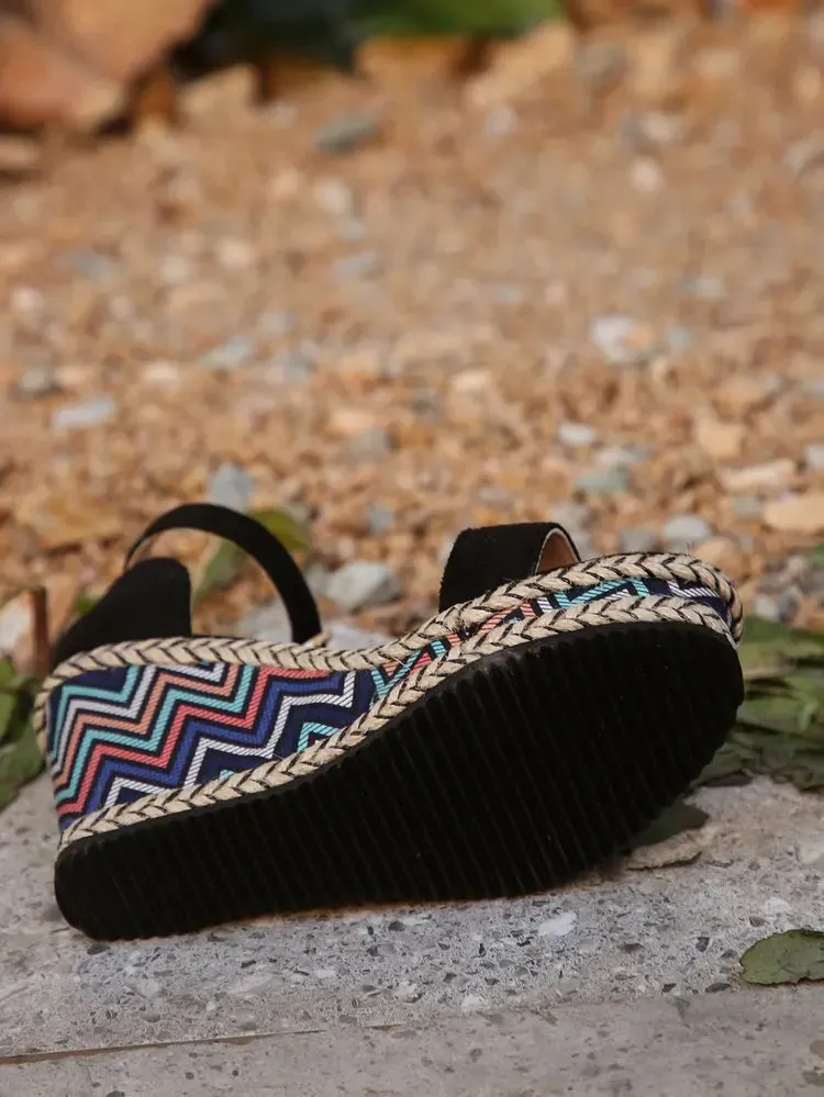 Ethnic Style Wedges Heel Sandals
