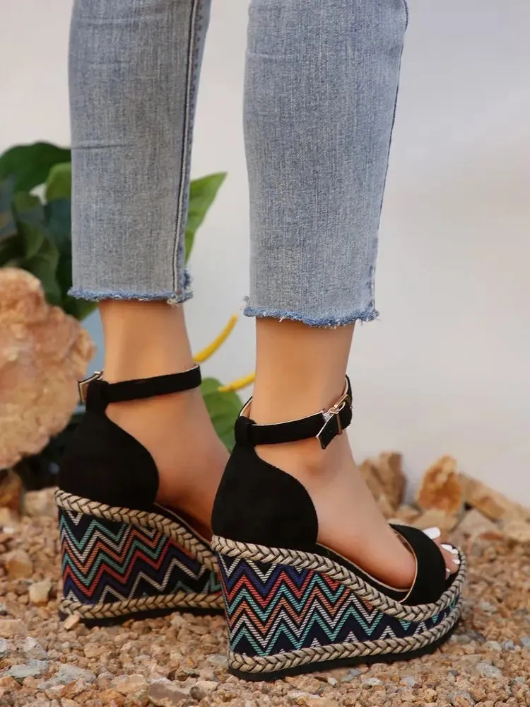 Ethnic Style Wedges Heel Sandals