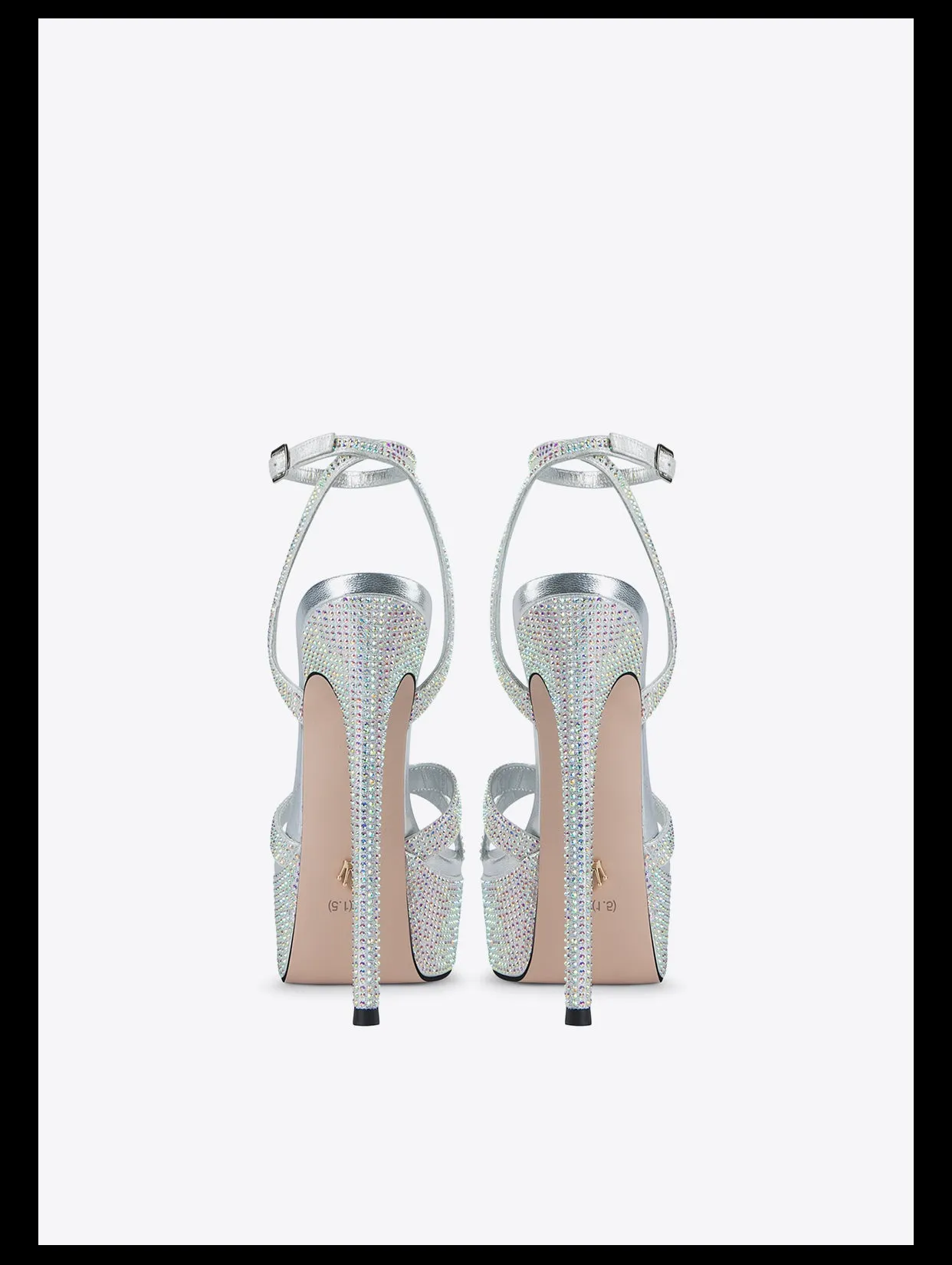 Fabfei platform 15cm sky high stiletto silver sexy rhinestone sandals - Hitta