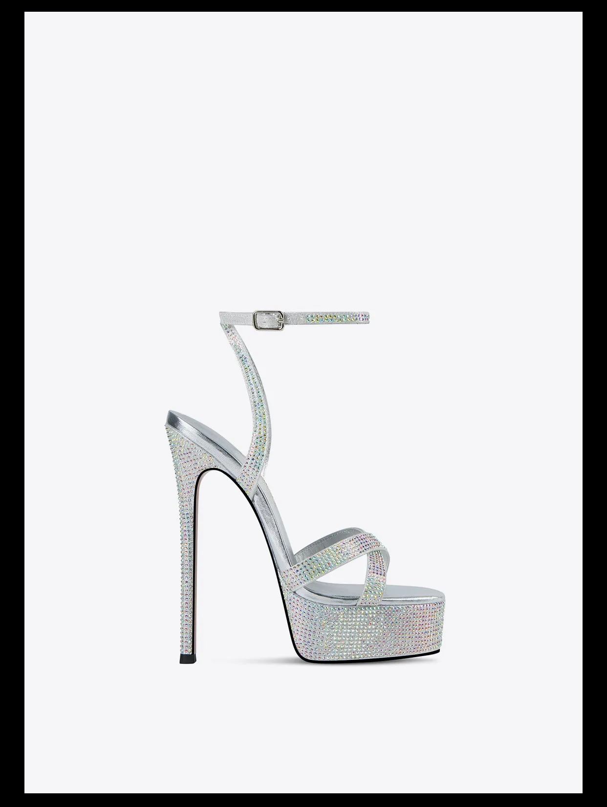 Fabfei platform 15cm sky high stiletto silver sexy rhinestone sandals - Hitta