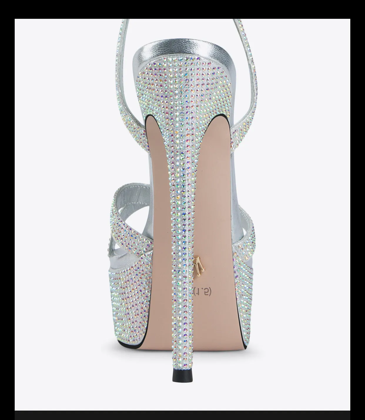 Fabfei platform 15cm sky high stiletto silver sexy rhinestone sandals - Hitta