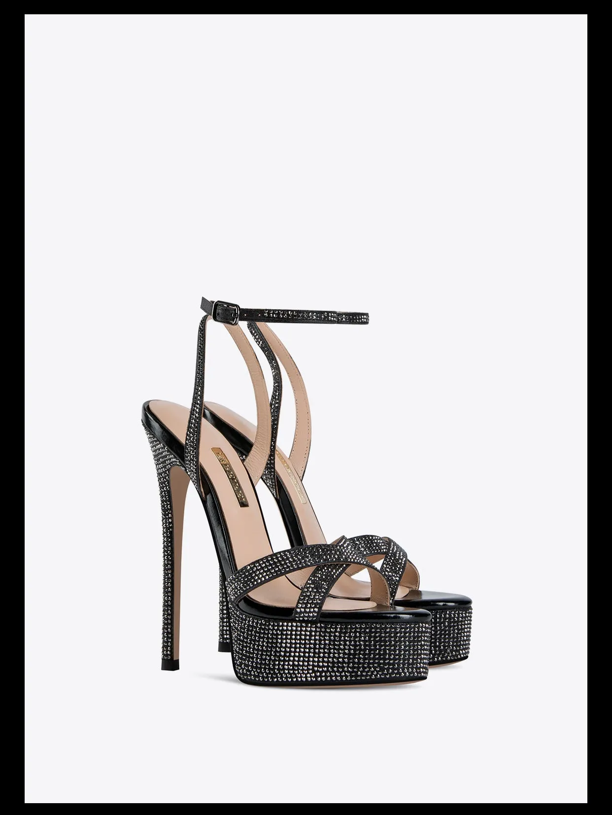 Fabfei platform 15cm sky high stiletto silver sexy rhinestone sandals - Hitta