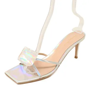 Gianvito Rossi Silver Leather Heels sz 40