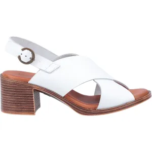 Hush Puppies Womens Gabrielle Leather Sandal - White