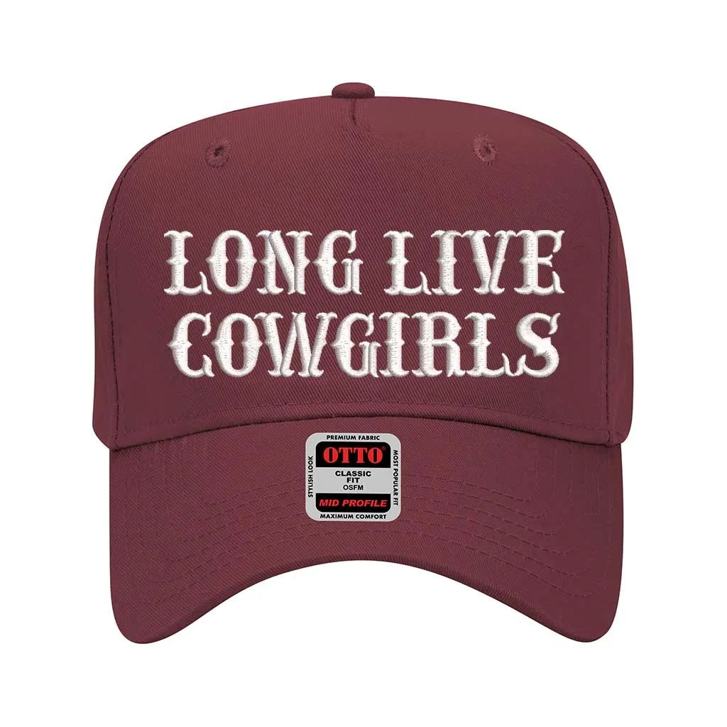 Long Live Cowgirls Embroidered Solid Baseball Cap