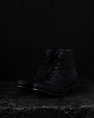 Low Lace Up Ankle Boots Black