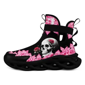 Luxury Gifts,Personalized Skull Sneakers, Custom Skull with Flower Shoes, Comfortable Shoes, Gift for Halloween