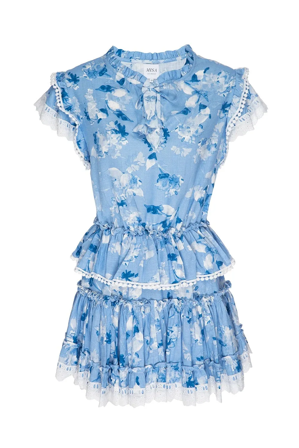 Misa - Lilian Dress in Blue Washed Wildflower