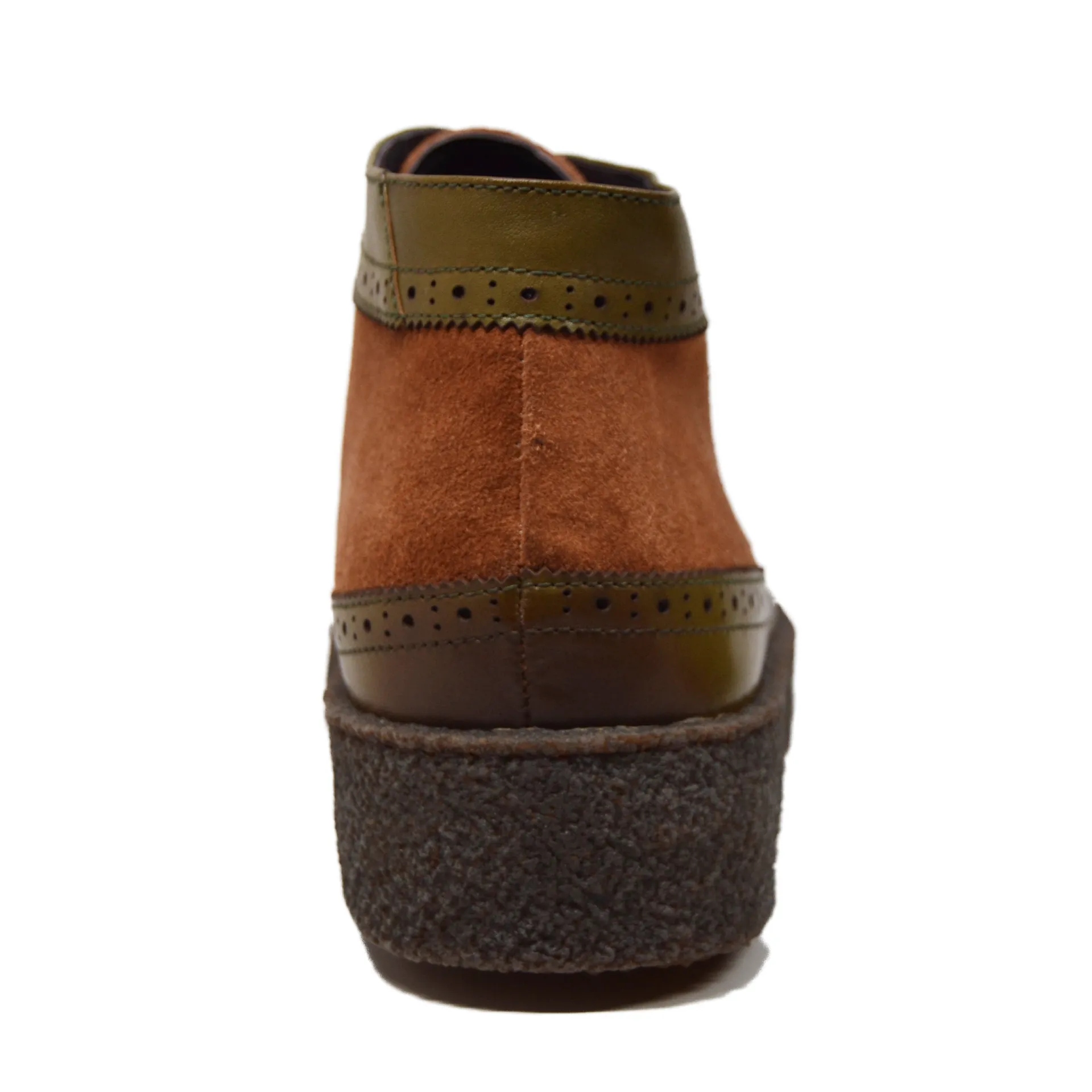 Original Playboy Wingtips-Green Leather and Brown  Suede