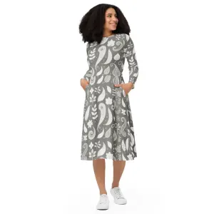 Pocket Perfect Paisley Midi Dress Feel Comfortable