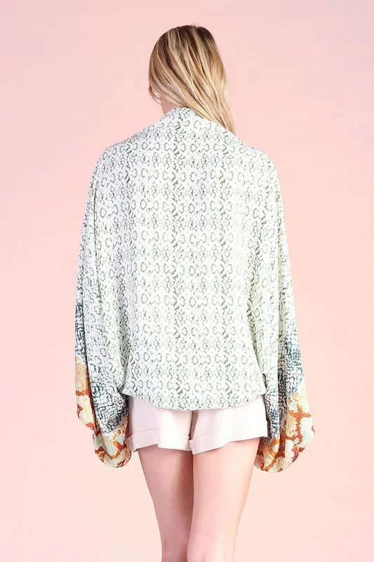 Print Kimono Cardigan