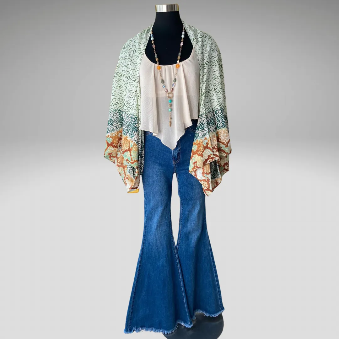 Print Kimono Cardigan