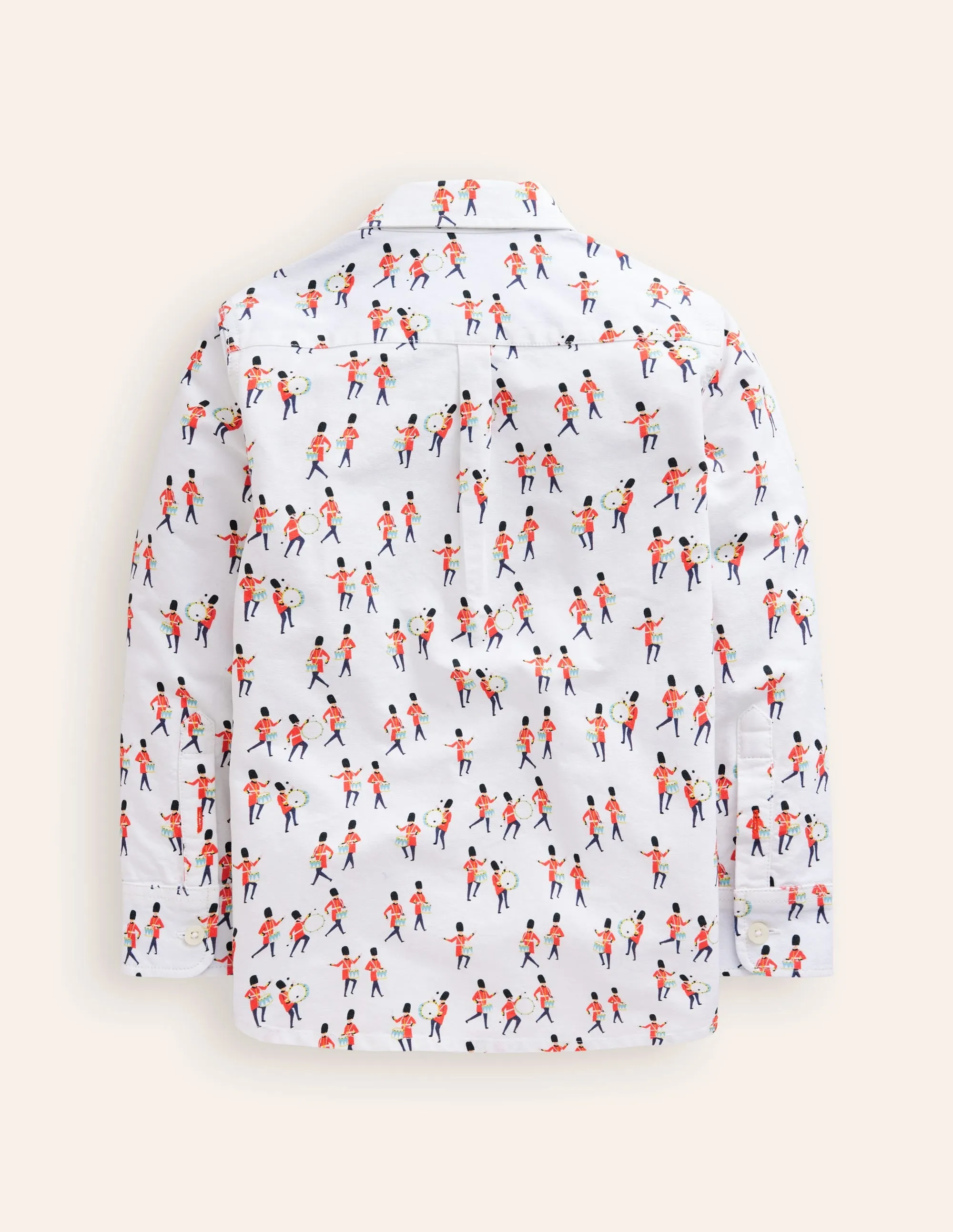 Printed Cotton Shirt-Festive Drummer