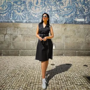 Radiant Elegant Top Stitch Midi Dress