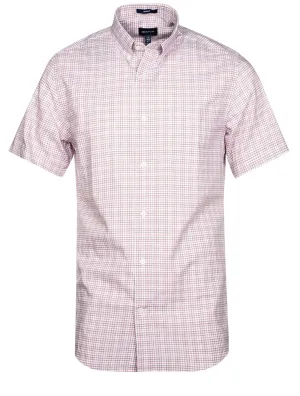 Regular Fit Twill Short Sleeve Shirt Peony Pink