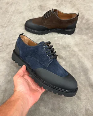 Round Toe Strappy Derby Shoes