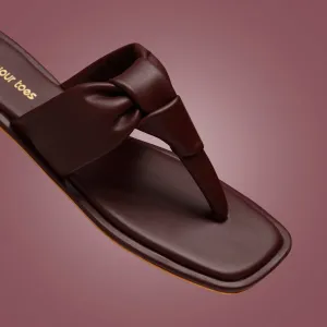 Ruby puffy Knotted flats