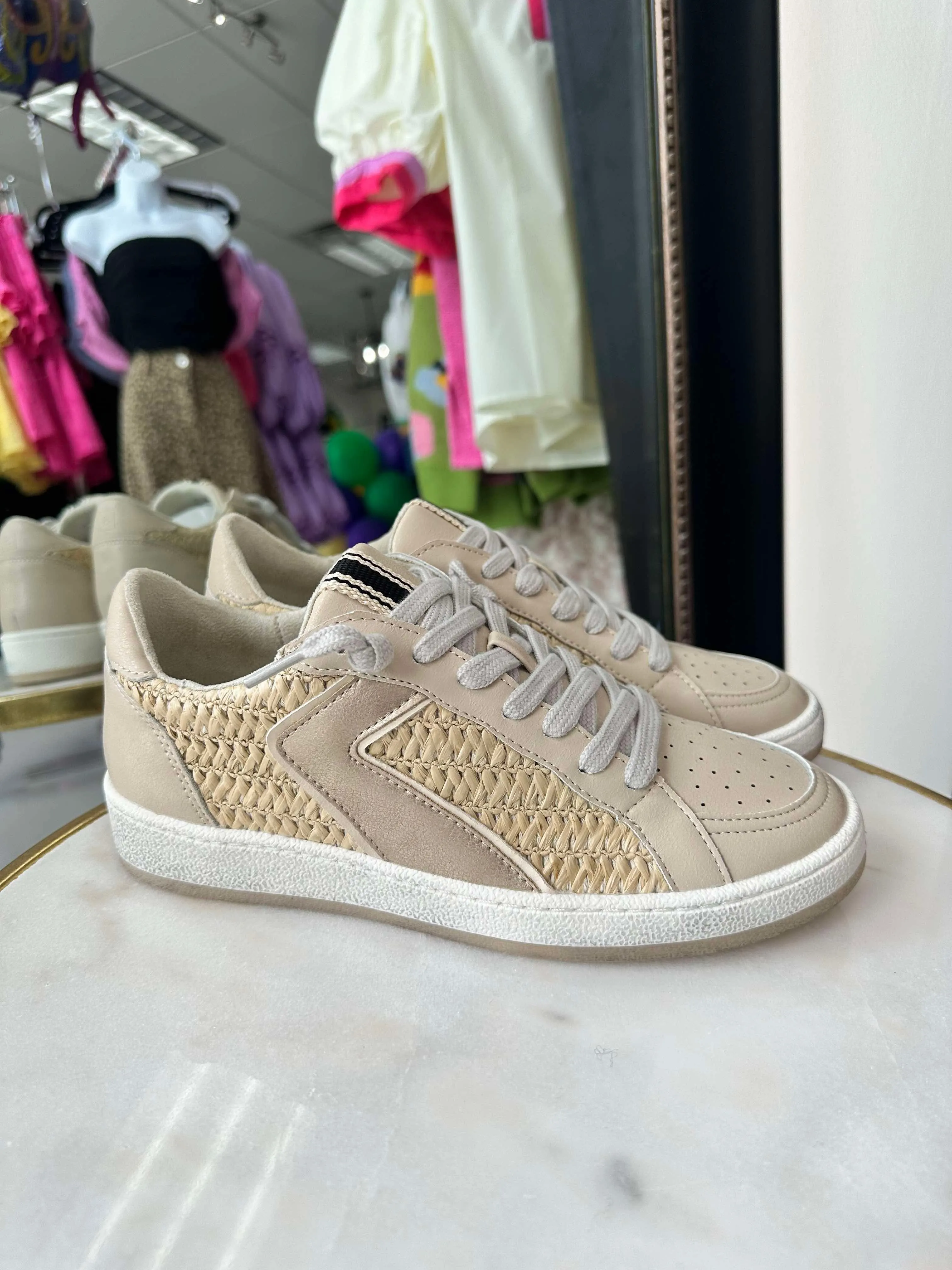 Salma Natural Woven Sneaker