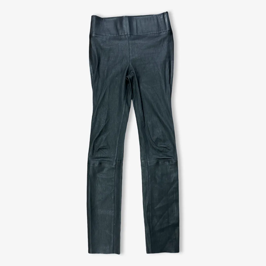 SPRWMN Women's Black Lambskin Skinny Trousers