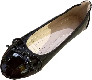Stunner Women's Casual Flats Comfortable Round Toe Slip On Ballet Flats with Bow Decoration
