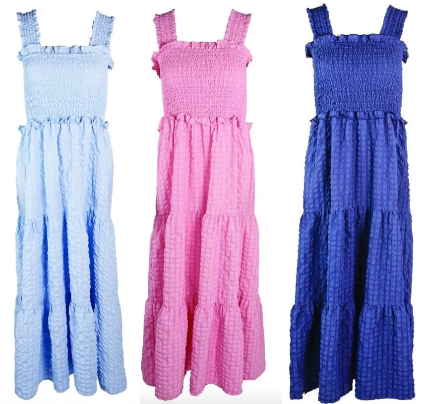 Textured Maxi Dress In 3 Colors (S-XXL)