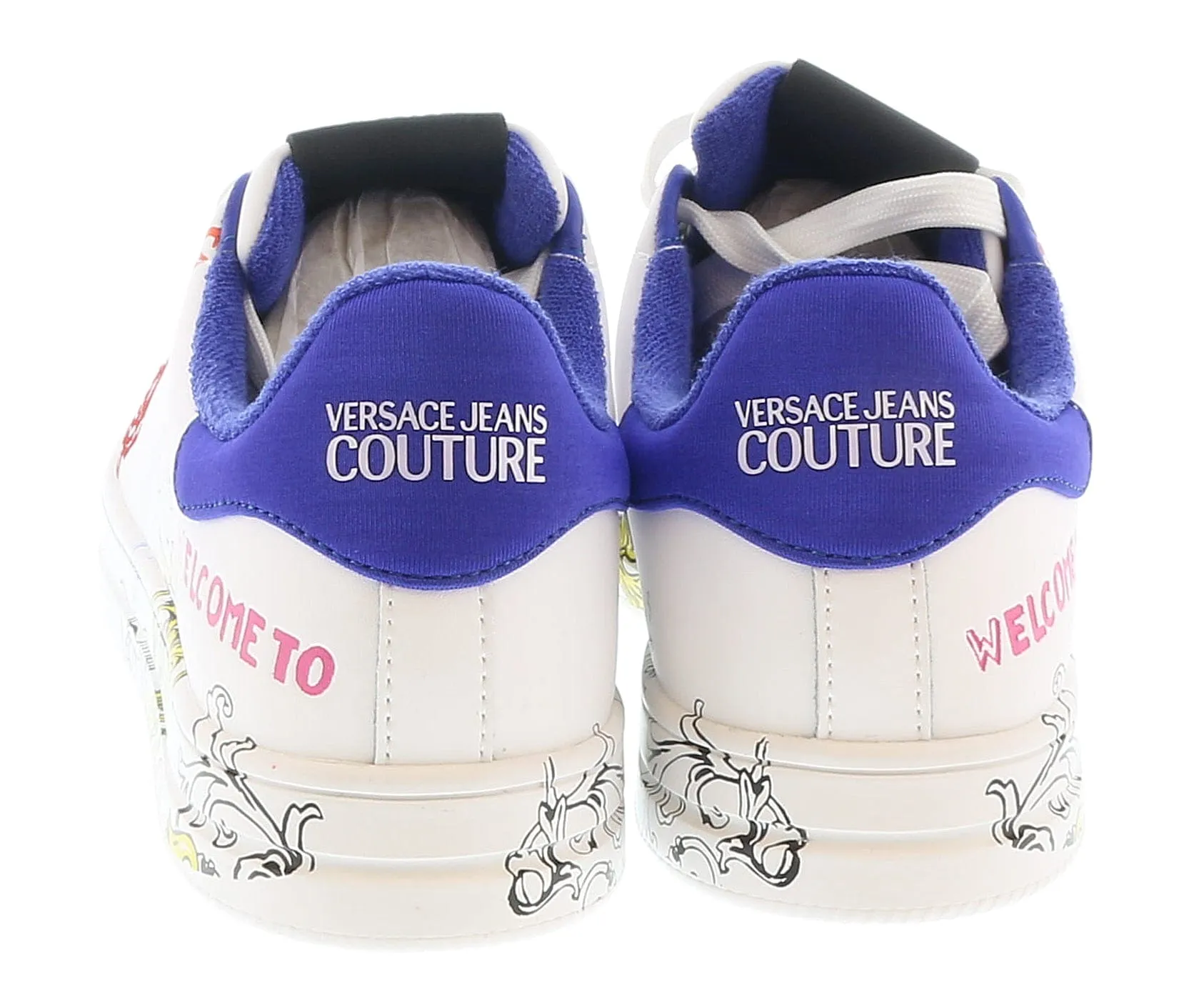 Versace Jeans Couture White  Printed Fashion Everyday Sneakers-