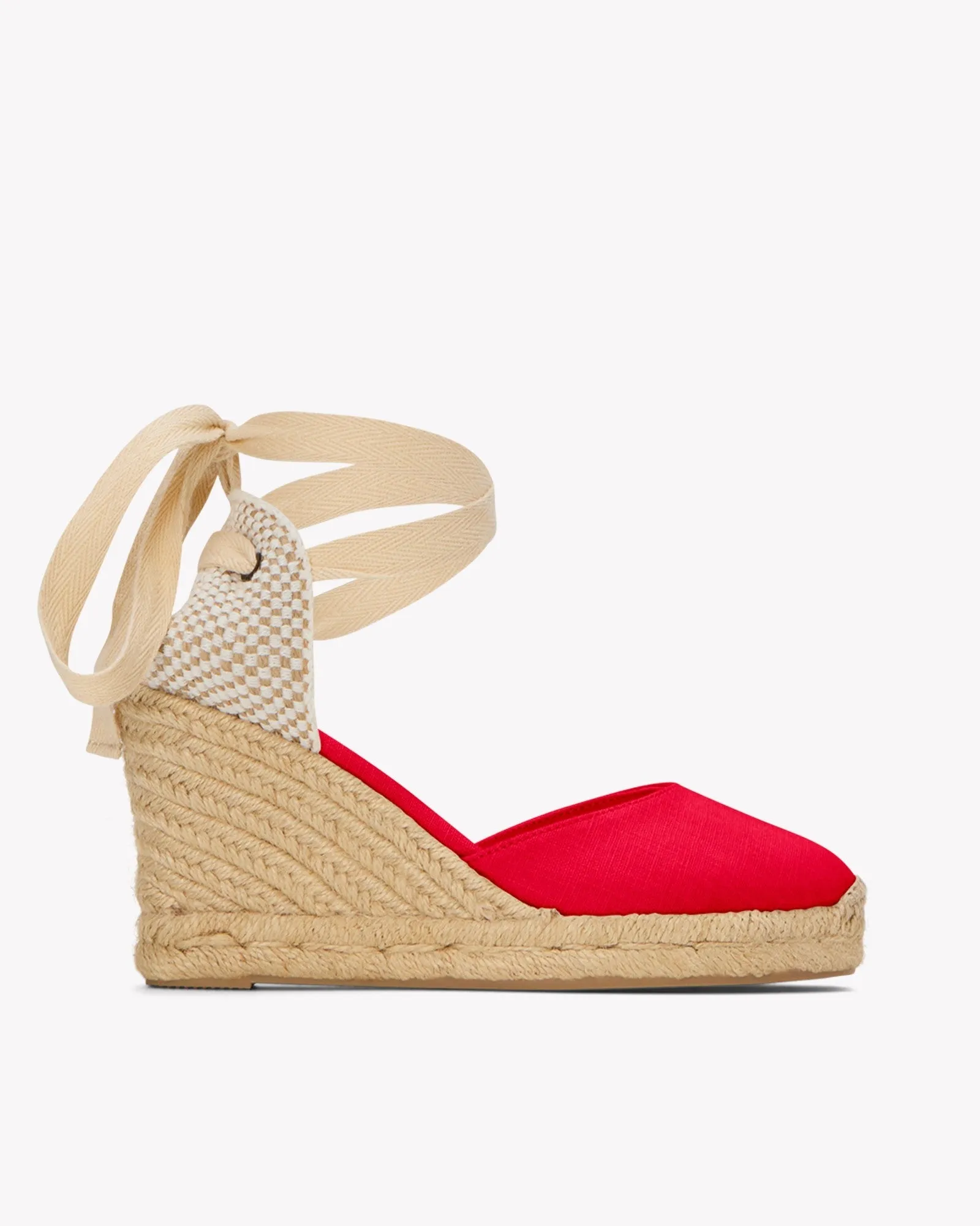 Womens_Espadrilles_The Marseille Wedge_Linen Colors_Flamenco Red